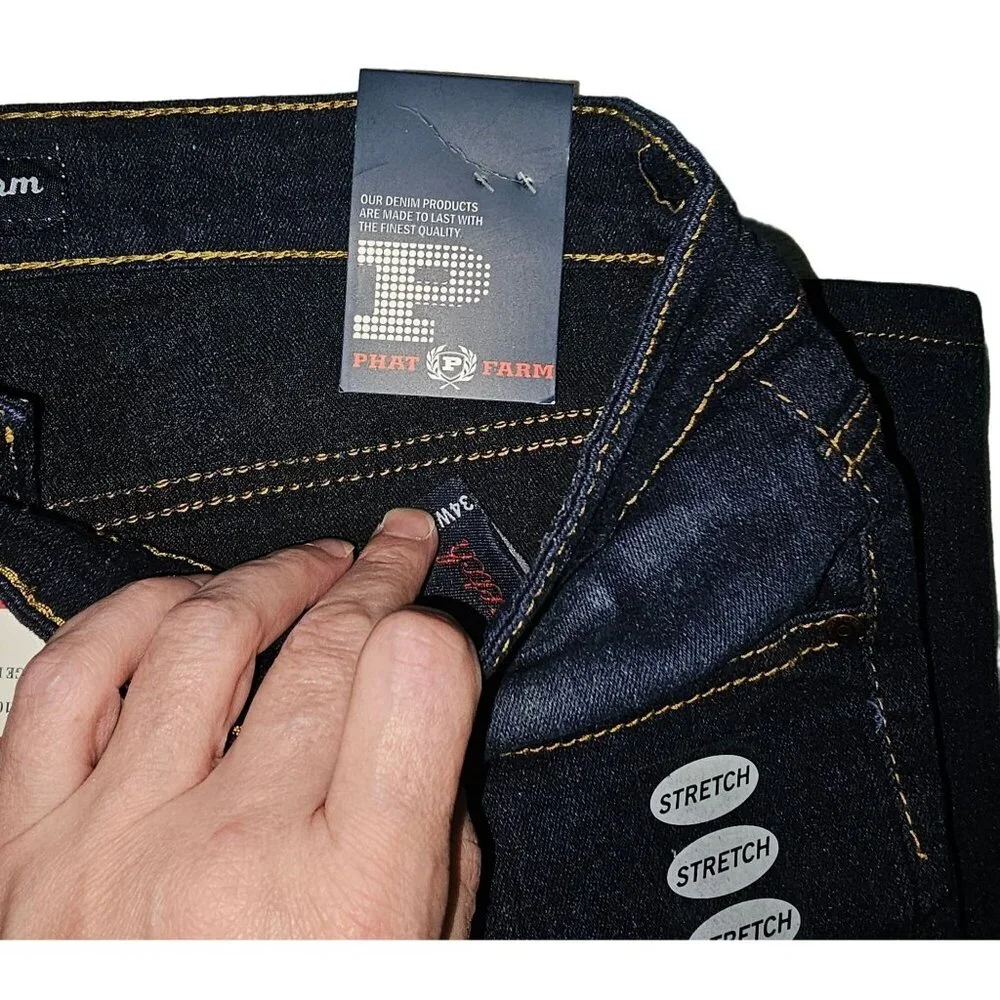 Men's Phat Pharm SkinnyFit Stretch Vintage Blue Size 34x30‎